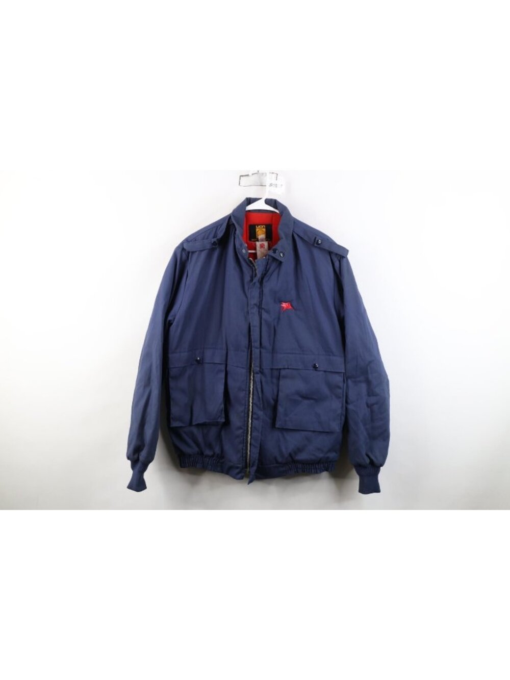 Vintage 70s 80s Mens Large Distressed Mobil Oil Gas Quilted Bomber Jacket USA